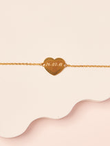 Heart Charm Bracelet - Gold