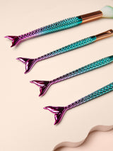 mermaid brushes, fish tail makeup brushes, fun makeup brush set, french accessories, affordable jewellery, french labe