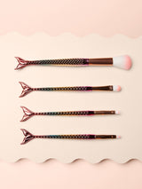 mermaid brushes, fish tail makeup brushes, fun makeup brush set, french accessories, affordable jewellery, french label