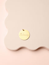 Large Disc Charm Necklace - Gold