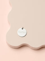 Medium Disc Charm Necklace - Silver