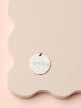 Large Disc Charm Necklace - Silver