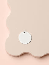 Large Disc Charm Necklace - Silver