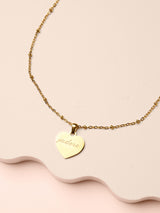 Heart Charm Necklace - Gold