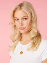 Large Disc Charm Necklace - Gold