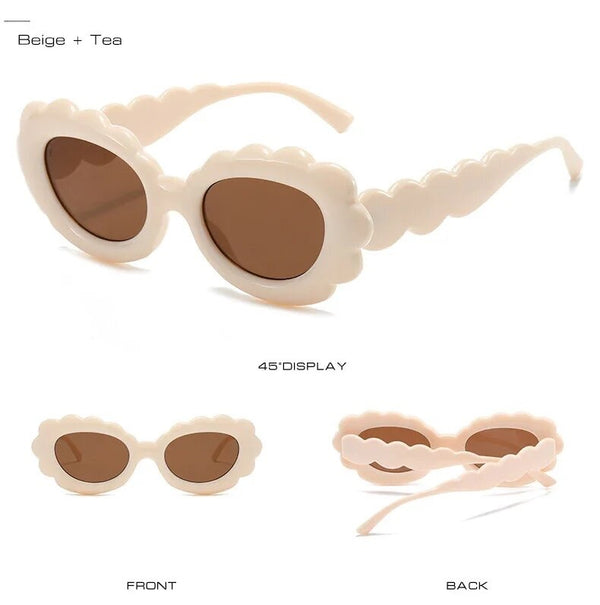 The Wavy Sunglasses - Cream