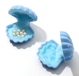 Pearl Seashell Jewellery Box - Blue