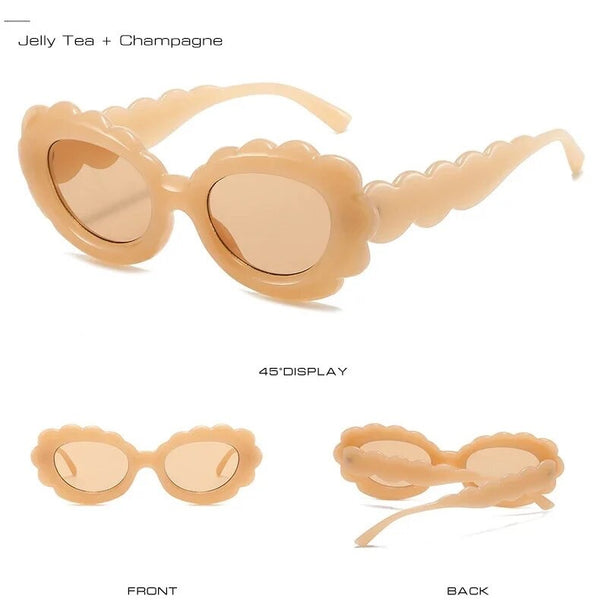 The Wavy Sunglasses - Champagne