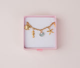 18k gold plated chain, charm build necklace, custom and create your own charm jewellery, french label, french brand Melbourne, sea charms, fish charm