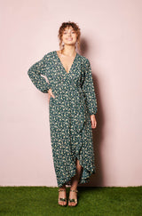 wrap dresses, women ditsy floral dress, boho online dresses, french  fashion style, Parisian label, frill dress