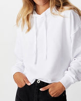 Tie Dye Cropped Hoodie With Aztec Drawstring