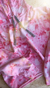 Camo effect Tie Dye Cropped Hoodie