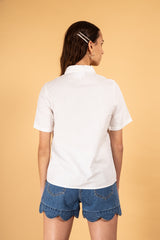 Short Sleeve Shirt With Embroidery