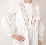 French style dresses, Dresses from Paris, Embroidery dress white, Vintage clothing Melbourne
