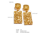 Hammer Rectangle Dangle Earrings
