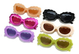 cream scalloped women sunglasses, wavy frame, affordable french fashion, fun accessories