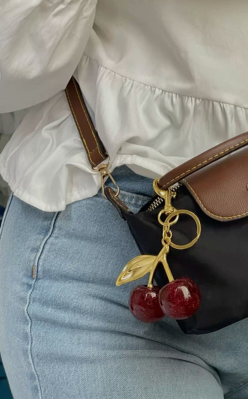 Cherry Bag Charm Keychain