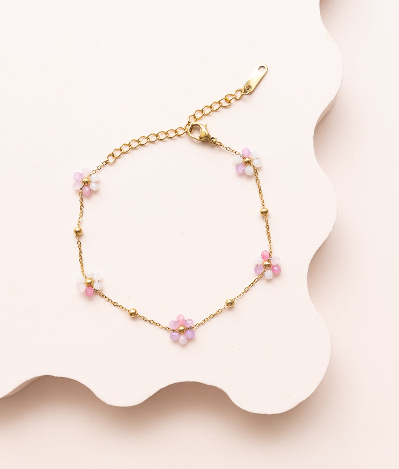 Pink Flower Bracelet