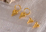 Heart Gold Hoop Earrings