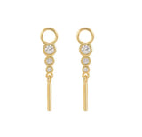 3 Stones Charm Earring