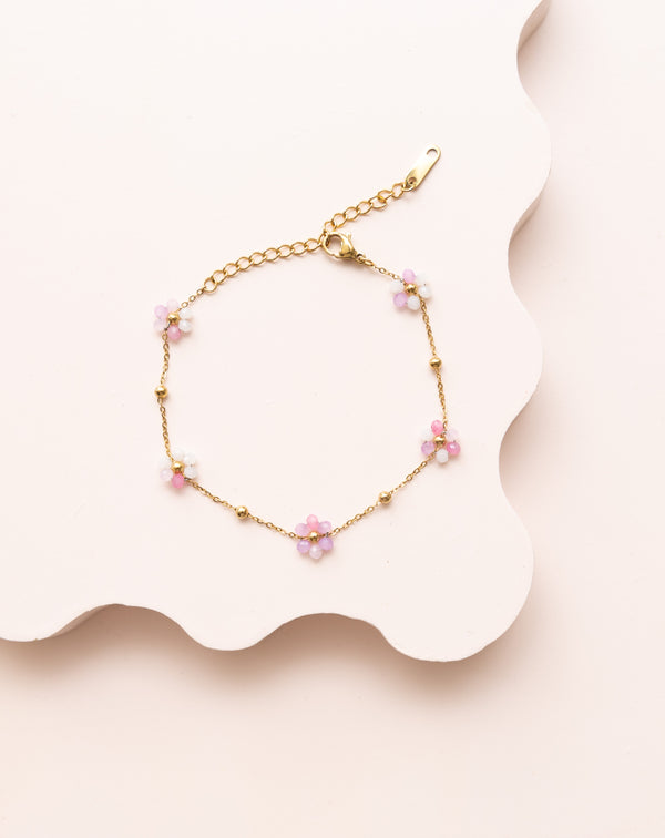 Pink Flower Bracelet