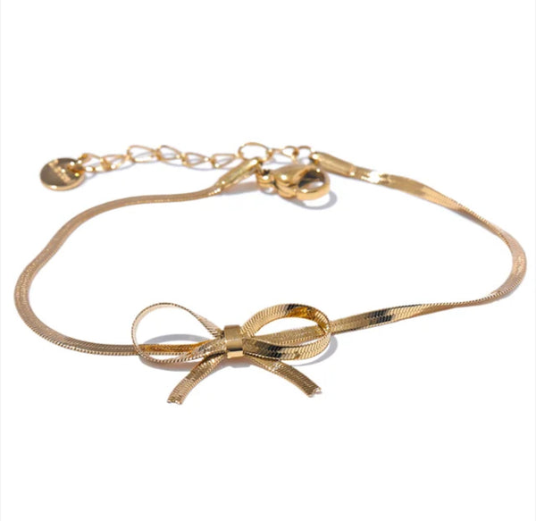 Bow Snake Chain Bracelet