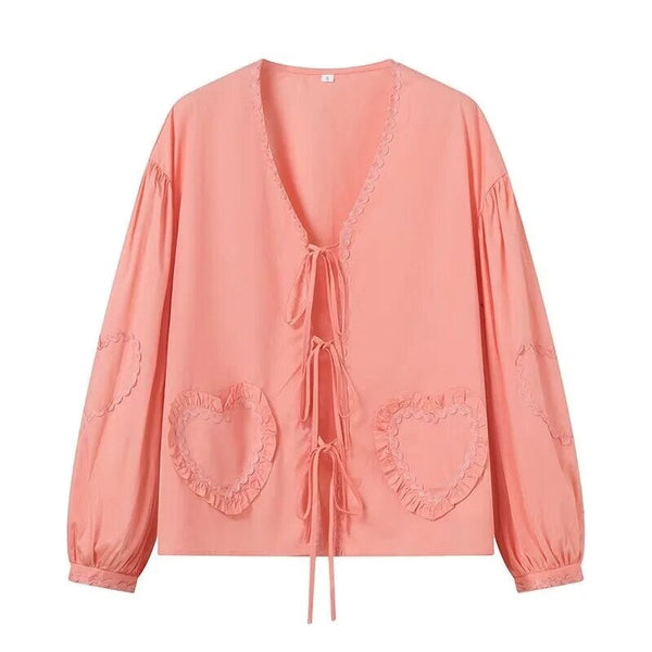 The Sweetheart Blouse - Solide Pink