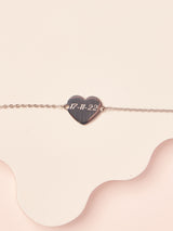 Heart Charm Bracelet - Silver