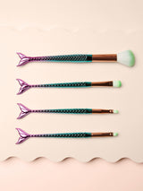 mermaid brushes, fish tail makeup brushes, fun makeup brush set, french accessories, affordable jewellery, french labe