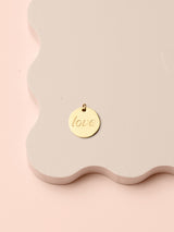 Medium Disc Charm Necklace - Gold