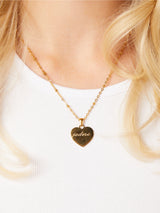 Heart Charm Necklace - Gold