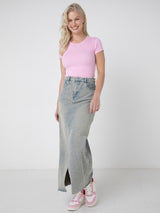 french fashion label in melbourne, french brand australia, denim maxi skirts, washed look denim, affordable clothes, camberwell french shop