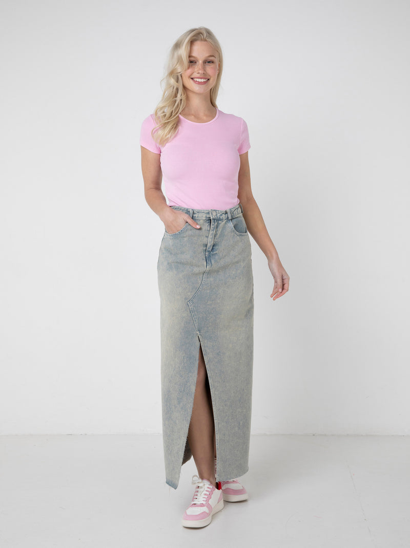 Denim Maxi Skirt I Affordable French Fashion In Melbourne