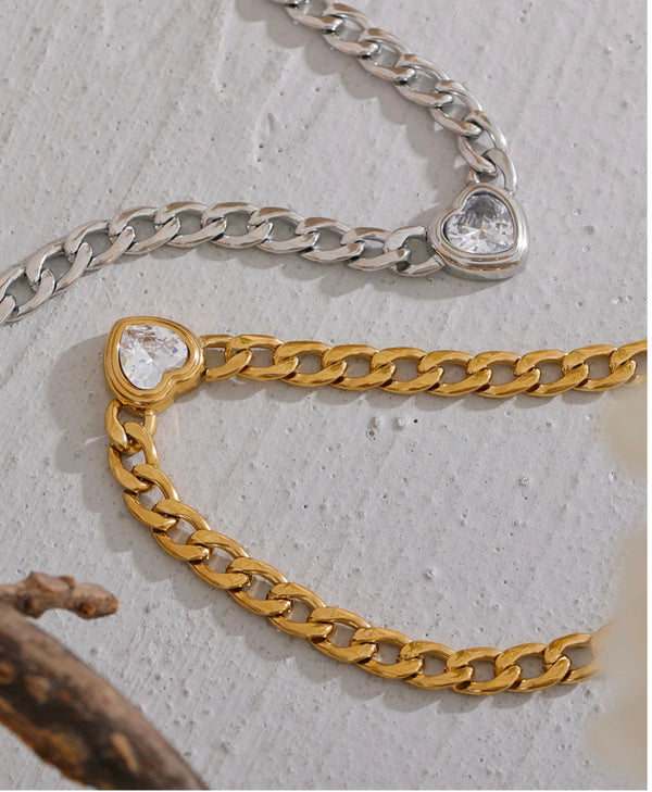 Heart Gold Chain Necklace