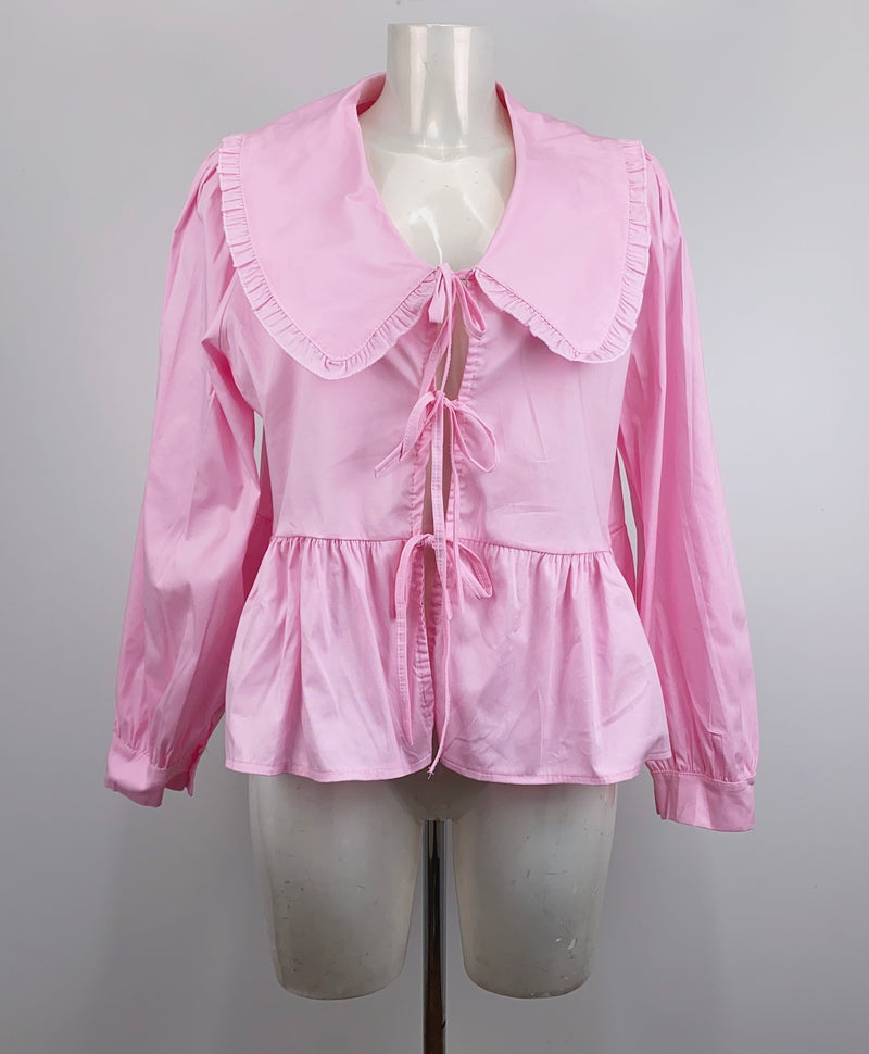 Peter Pan Blouse - Pink