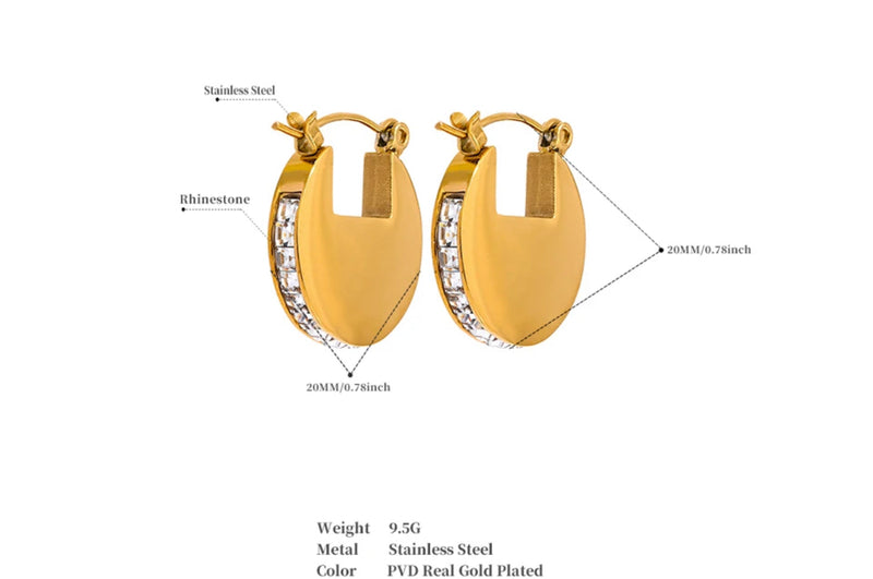 Round Hoop Earrings