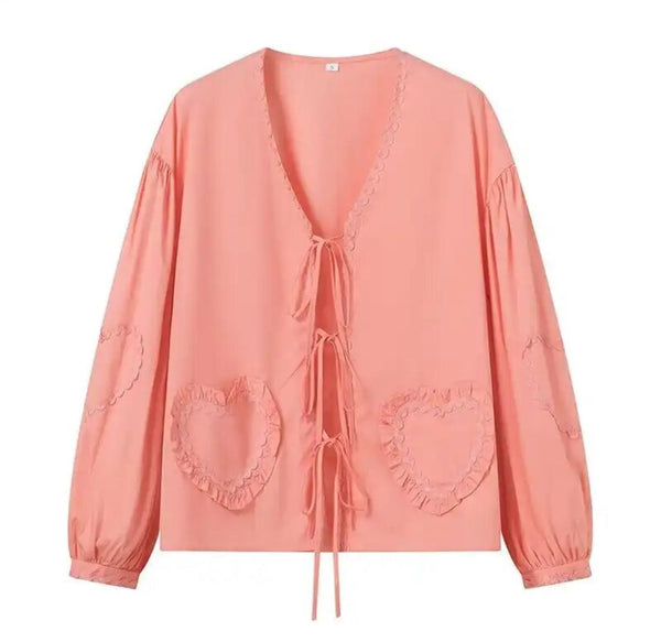 *PRE ORDER* The Sweetheart Blouse - Solide Pink