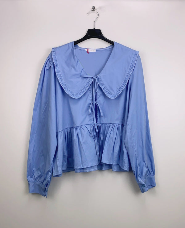 Peter Pan Blouse - Blue