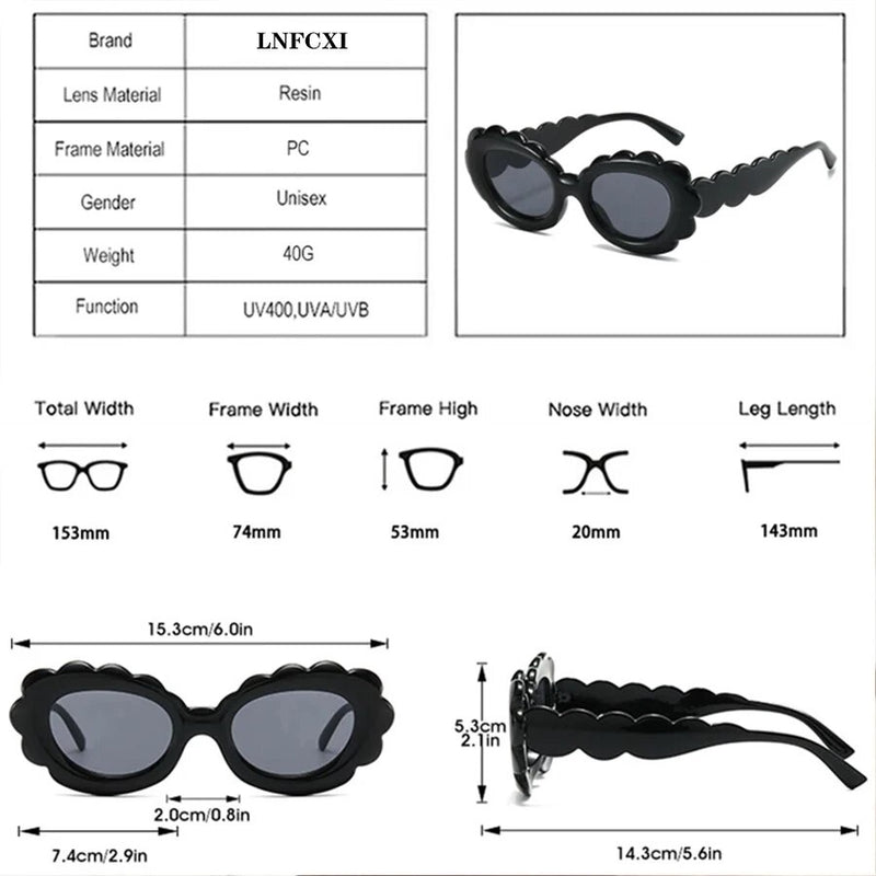 The Wavy Sunglasses - Black