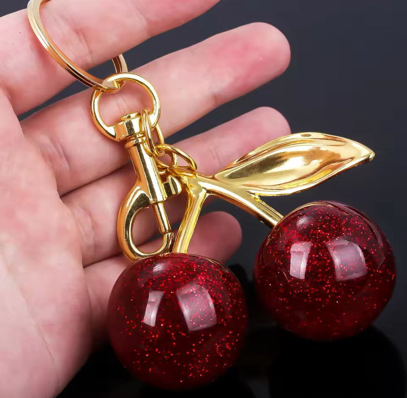 Cherry Bag Charm Keychain