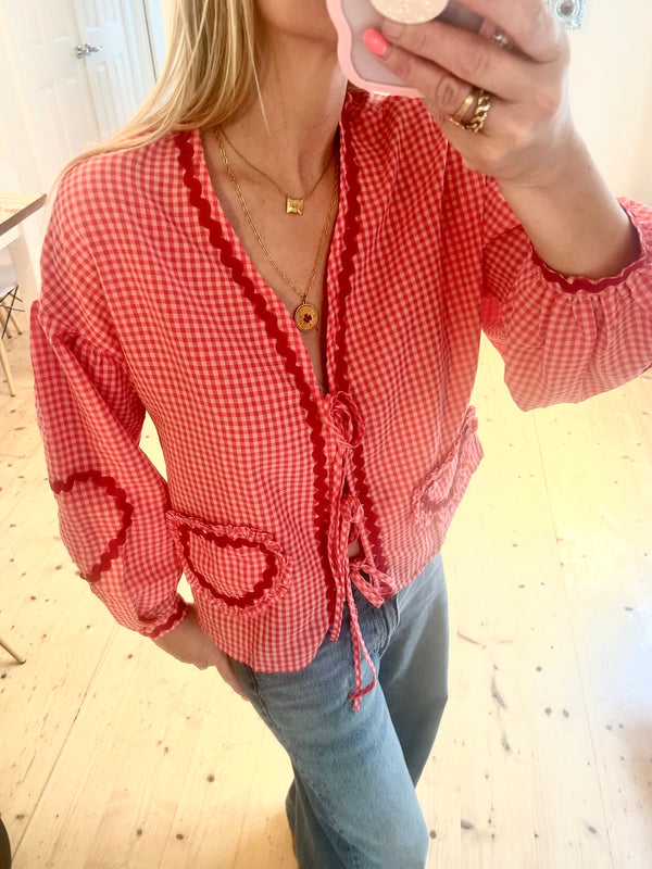 Sweetheart Blouse - Red