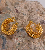 Textured Chunky Gold Earrings