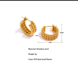 Textured Chunky Gold Earrings