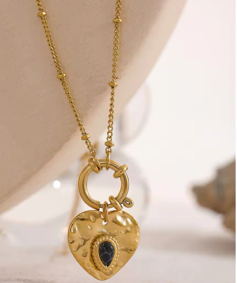 Heart Charm Gold Necklace