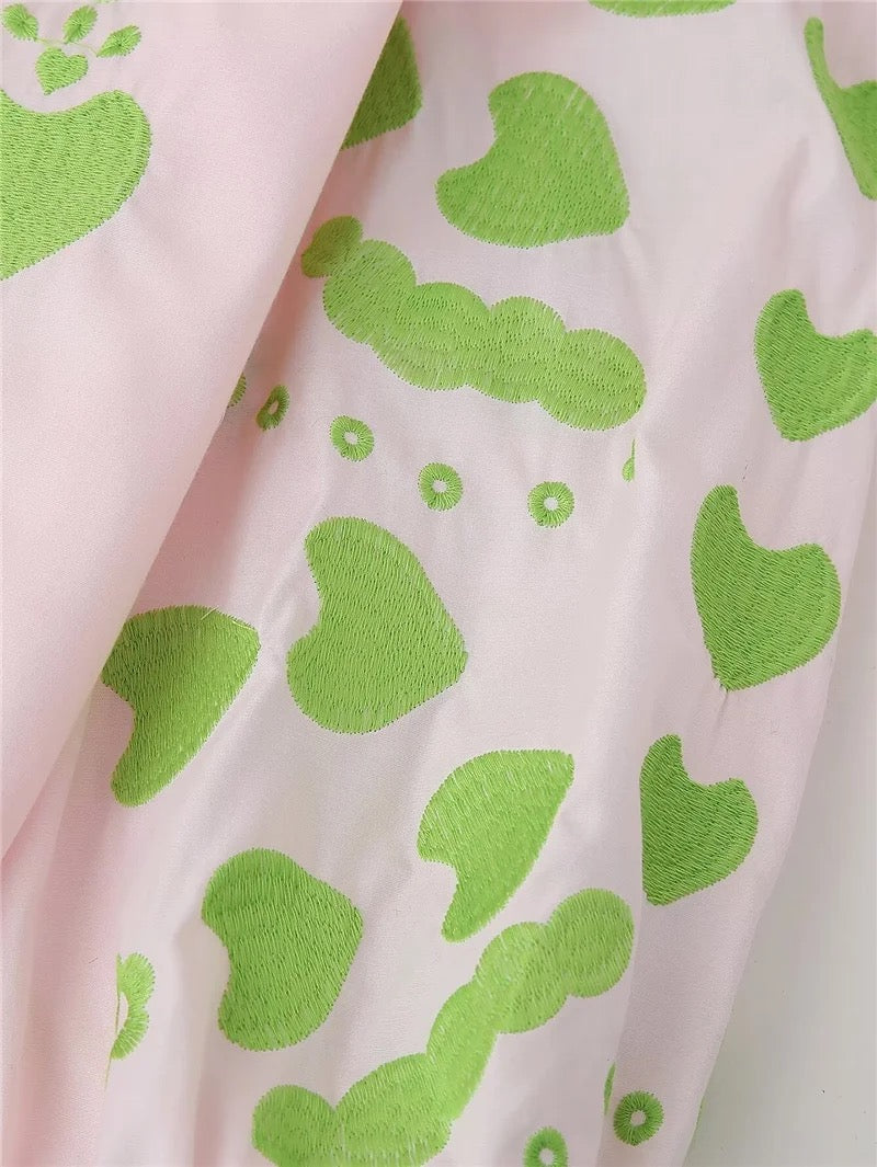 Heart Embroidered Blouse