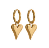 Heart Gold Hoop Earrings