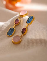 Natural Stones Geometric Drop Earrings