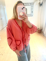 Sweetheart Blouse - Red