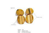 Geo Gold Drop Earrings