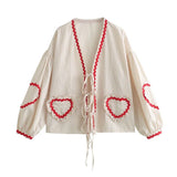 Sweetheart Blouse - Khaki